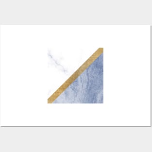 Marble luxe - periwinkle blue Posters and Art